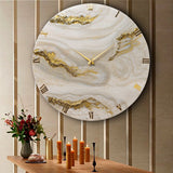 Resin Clock Home decor Handmade Handicraft Creamy Designer Wood Painted