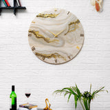 Resin Clock Home decor Handmade Handicraft Creamy Designer Wood Painted