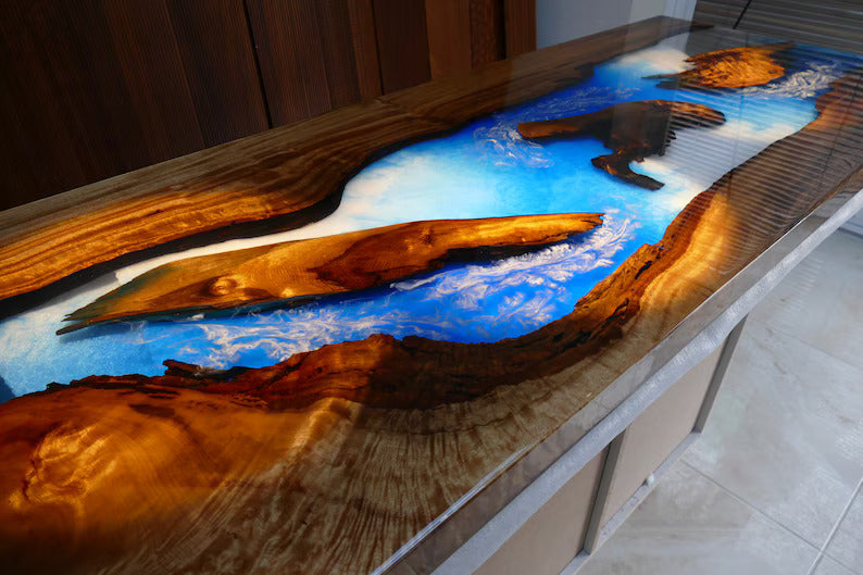 Resin Table, Epoxy Resin Table, Acasia Slab Table, River, Beach, Tables For Dining, Meeting, Coffee, Wood