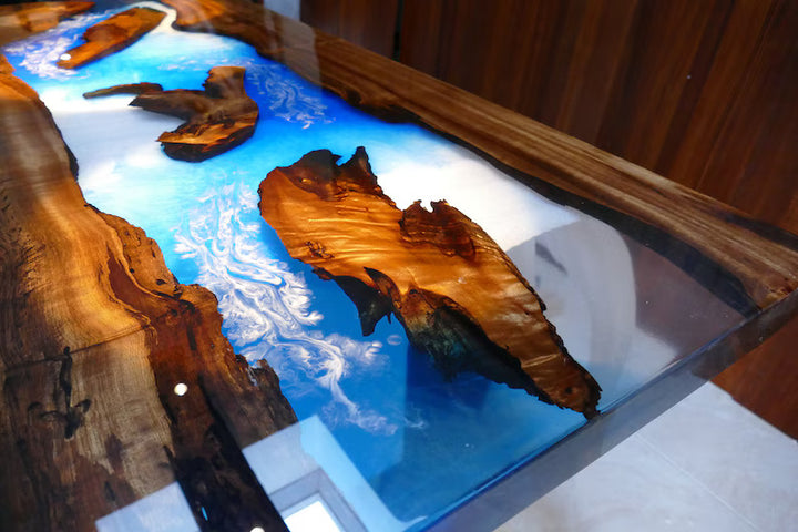 Resin Table, Epoxy Resin Table, Acasia Slab Table, River, Beach, Tables For Dining, Meeting, Coffee, Wood